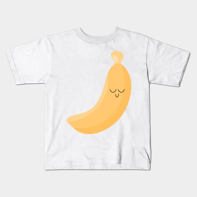 Cute Banana Art Kids T-Shirt by The Pretty Hippo Company